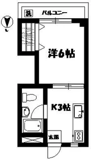 メゾンタナカ【2階】の間取り
