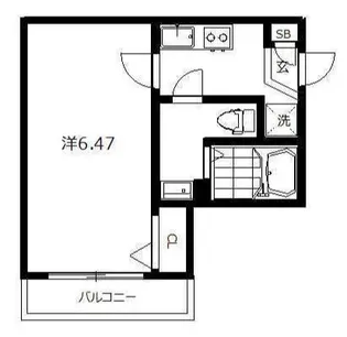 インベスト蒲田East7【1階】の間取り