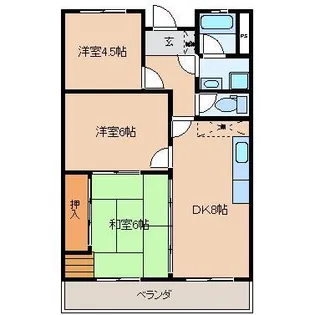 Iマンション2【1階】の間取り