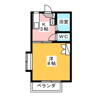 メゾンミカタB【1階】の間取り