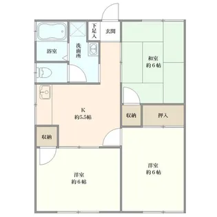 若葉ハイツ【1階】の間取り