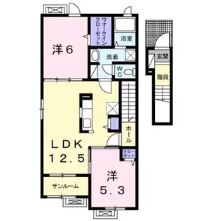 グリュック【2階】の間取り