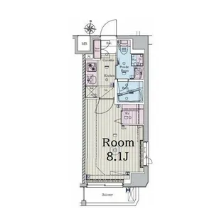 メイクスデザイン千鳥町アジールコート【9階】の間取り