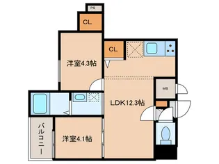 ASTRA HIMESATO【1階】の間取り