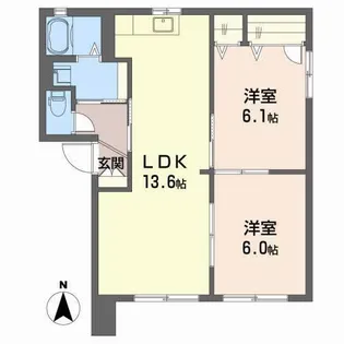 エクセルシエール竹島【1階】の間取り
