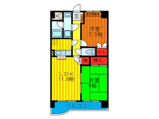 グレイシィ-フジ【3階】の間取り