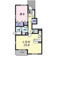 フラン・プロムナ ドA【1階】の間取り