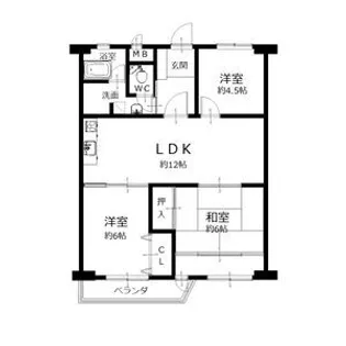 上社南住宅4号棟【7階】の間取り