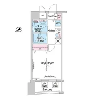 コンフォリア東日本橋【10階】の間取り