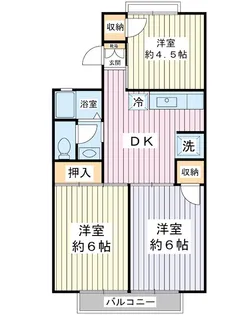 センターコート入船【1階】の間取り