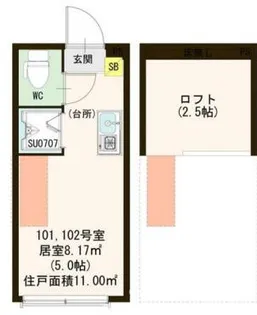 アカツキテラス和泉 III【2階】の間取り