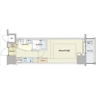 ビバリーホームズ秋葉原【8階】の間取り