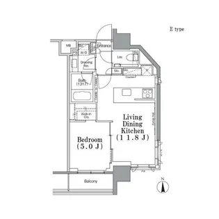 パークハビオ飯田橋【2階】の間取り