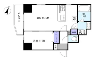アインス文京【9階】の間取り