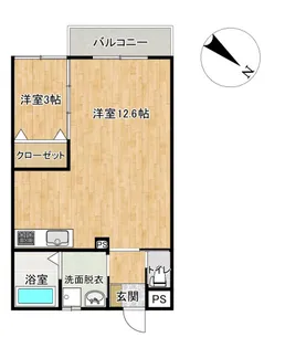 グランドブルー祇園【2階】の間取り