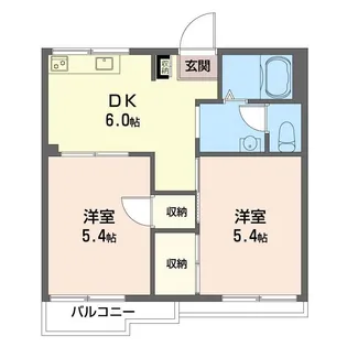 ホワイトコーポスズキ【2階】の間取り