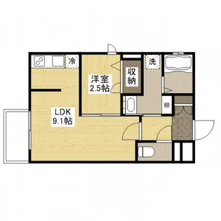 月光南観音 壱番館【1階】の間取り