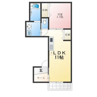ラカーサフローレス【1階】の間取り