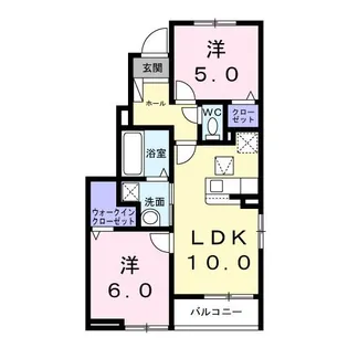 鶴ヶ島市アパート(028470401)【1階】の間取り