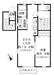 みすずアパートメント【2階】の間取り