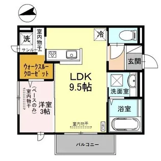 ツインヴィラ増泉【1階】の間取り