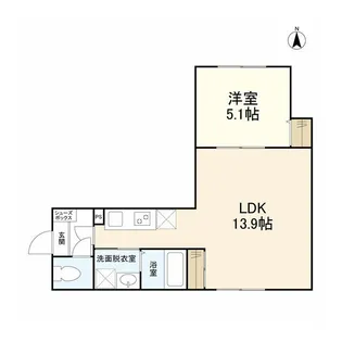 ウェルスクエアイズム下北沢【2階】の間取り