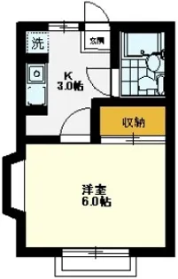 雅16コーポ【1階】の間取り