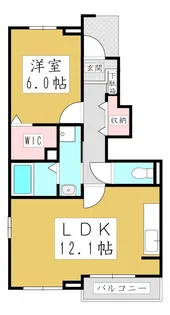エヴァーグリーンレジデンス壱番【1階】の間取り