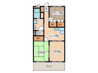 グリーンカーサIII【1階】の間取り