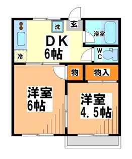 エコーハイツ【2階】の間取り