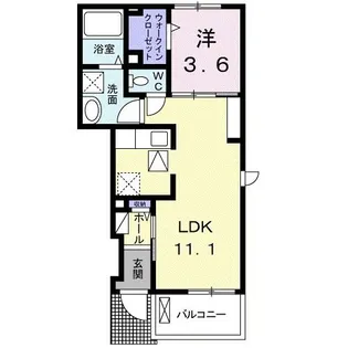 メゾン ソレイユII A【1階】の間取り