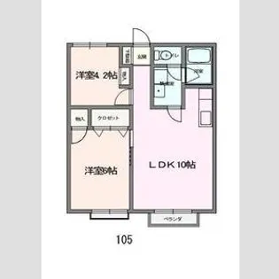 SUN FEEL【1階】の間取り