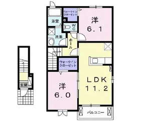 メゾンレーヴ【2階】の間取り