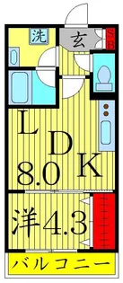 NEOグレイス綾瀬【2階】の間取り