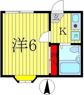 五反野ハイツ【1階】の間取り