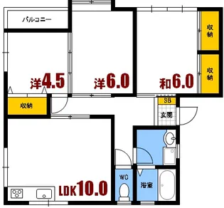 レジデンスせせらぎ【2階】の間取り
