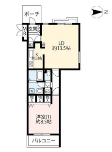 URアーバンライフゆりの木通り東【1階】の間取り