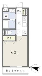 サニークレストOZU【1階】の間取り