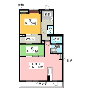 ヴェニュス【1階】の間取り