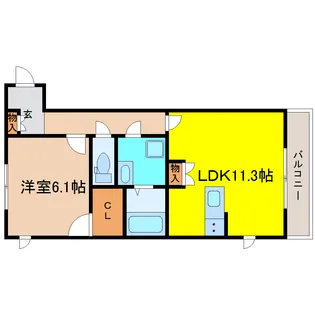 ハッピーホーム3番館【3階】の間取り