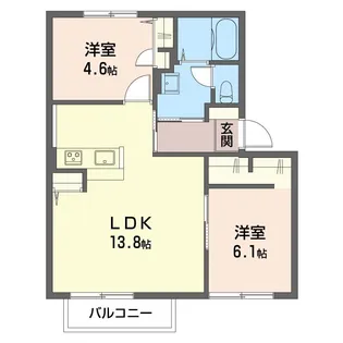 ハイムみしゅらん【2階】の間取り