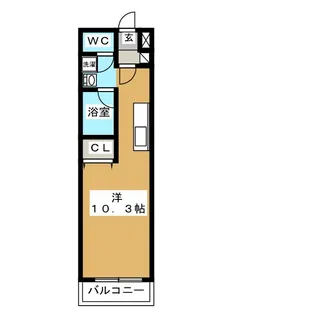東洋ハイツA【4階】の間取り