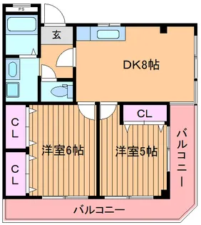 細野第IIハイツ【2階】の間取り