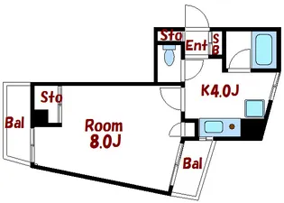ユーコート【4階】の間取り