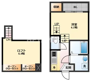 modern palazzo貝津Vogue【1階】の間取り