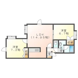 エルヴァージュ【2階】の間取り