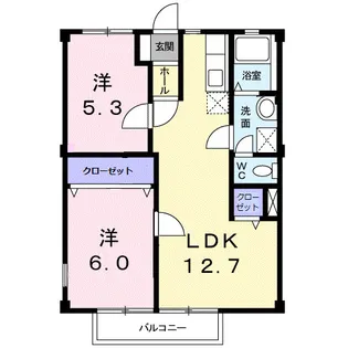 メゾン東鷲宮【2階】の間取り