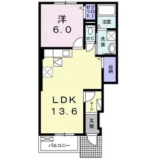 グラン・トワ【1階】の間取り