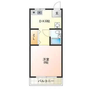 ハイツ桃山【2階】の間取り