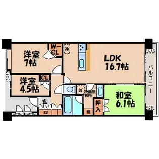 ヴィーナススクエア【13階】の間取り